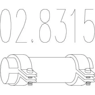 Муфта выхлопной системы (Тип В; внутр. диаметр - 42,5 мм; длина - 120 мм) MTS 02.8315