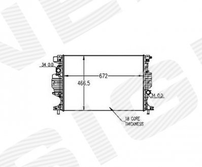 Радіатор FORD FUSION, 13 - 17 SIGNEDA RA13321