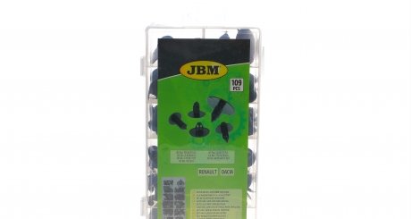 Набір кліпс пластмасових для обивки (109 шт) (Renault) JBM 53712 (фото 1)