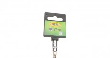 Біта Torx T27 + адаптер під ключ 1/4" (хромована) JBM 13388