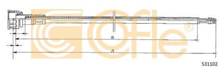 Трос спідометра COFLE S31102