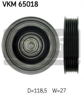 Паразитный / ведущий ролик, поликлиновой ремень SKF VKM 65018 (фото 1)