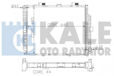DB Радиатор охлаждения W210 3.0D/TD 95- KALE OTO RADYATOR 361500 (фото 1)