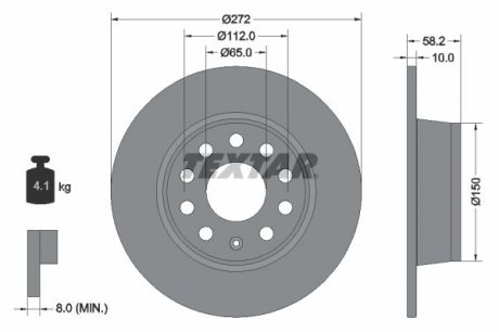 Тормозной диск (TMD) TEXTAR 92300003 (фото 1)