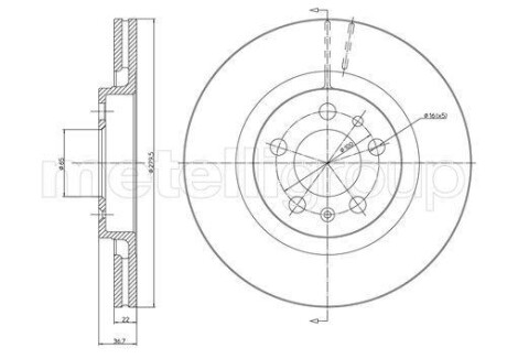 Диск тормозной METELLI 23-0391C