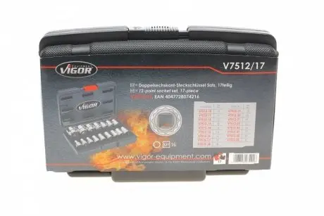 Фото запчасти Набор головок VIGOR V7512/17 Набор головок VIGOR V7512/17