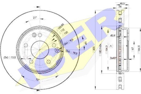 Диск тормозной ICER 78BD0411-2