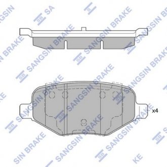 Кт. Тормозные колодки дисковые SANGSIN HI-Q SP1621 (фото 1)