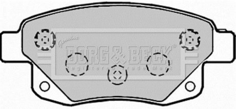 - Гальмівні колодки до дисків Гальмівна система BORG & BECK BBP1966 (фото 1)