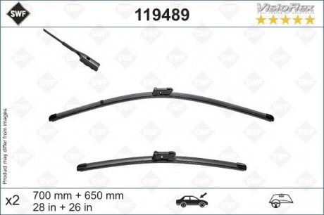 Комплект стеклоочистителей VISIOFLEX / 700 - 650 mm / бескаркасные / SWF 119489 (фото 1)