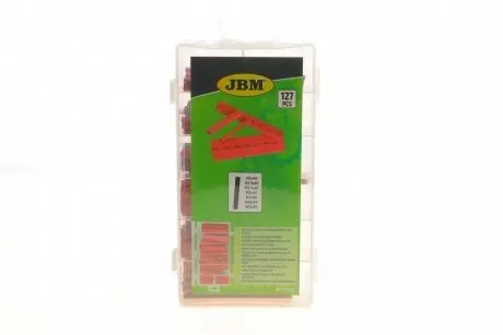 Набір трубок термоусадочних червоних (127 шт) JBM 53376