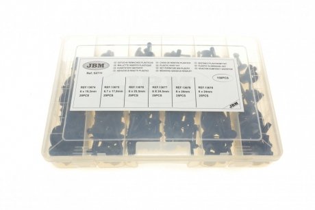 Набір кліпс пластмасових (150 шт) JBM 52711