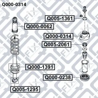 КРЕПЛЕНИЕ АМОРТ ЗАДН Q-FIX Q000-0314