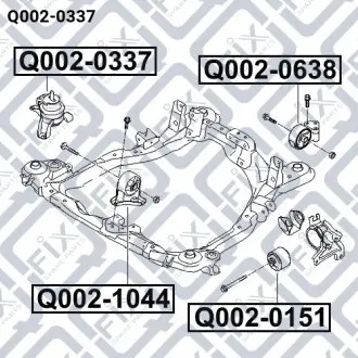 ПОДУШКА ДВИГАТЕЛЯ R (ГИДРАВЛИЧЕСКАЯ) Q-FIX Q002-0337