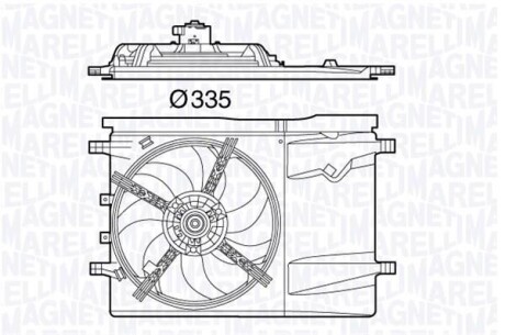 Вентилятор радіатора MAGNETI MARELLI 069422577010