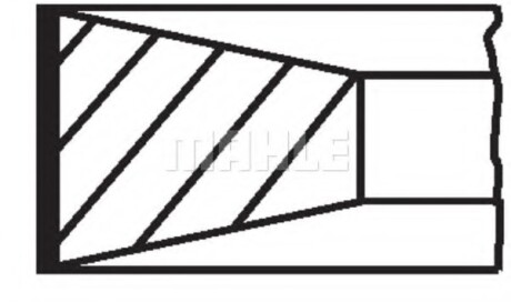 Кольца поршневые, комплект MAHLE MAHLE\KNECHT 439 11 N0 (фото 1)