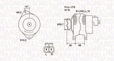 Генератор MAGNETI MARELLI 063731901010