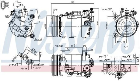 Компрессор кондиционера NISSENS 890600 (фото 1)