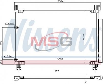 Радиатор кондиционера NISSENS 941147