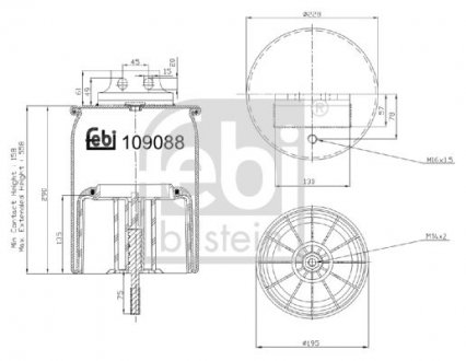 Пневмоподушка BILSTEIN FEBI 109088