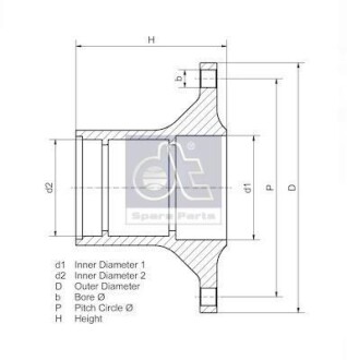 Ступиця DT 10.10405 (фото 1)