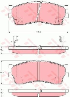 Комплект гальмівних колодок, дискове гальмо TRW TRW GDB3245