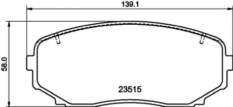Гальмівні колодки перед. Mazda CX-7/CX-9 07- (sumitomo) PAGID HELLA 8DB355032-941 (фото 1)
