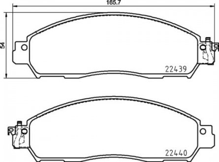 Тормозные колодки дисковые BREMBO P56 120 (фото 1)