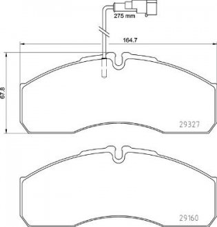 Тормозные колодки дисковые BREMBO P56 123