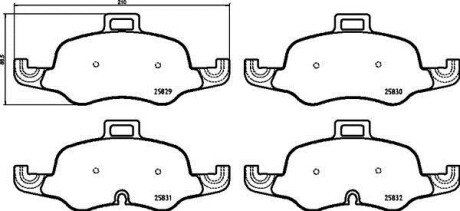 Тормозные колодки дисковые BREMBO P85 160