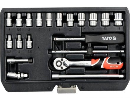 Набор торцевых головок с ручками. YATO YT-14491