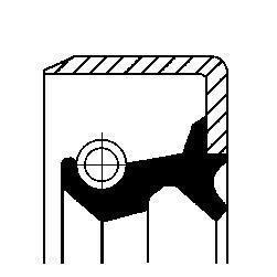 Radial Oil Seal, manual transmission CORTECO 19025917B