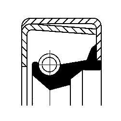 Radial Oil Seal, differential CORTECO 01029699B