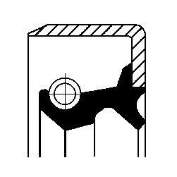 Radial Oil Seal, differential CORTECO 19035219B (фото 1)