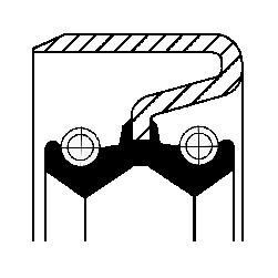 Radial Oil Seal, differential CORTECO 12011383B (фото 1)