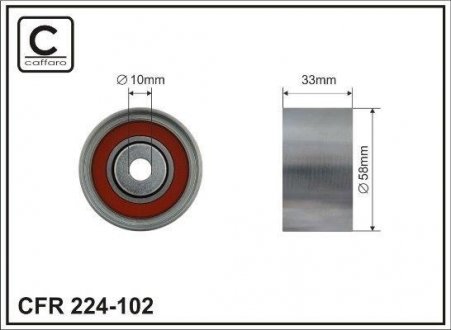 Deflection pulley, timing belt CAFFARO 224102