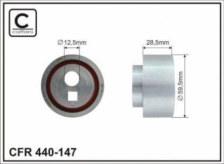 Tension roller, timing belt CAFFARO 440147