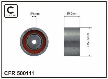Tension roller, timing belt CAFFARO 500111 (фото 1)