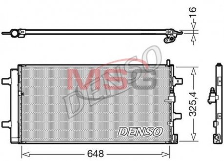 Condenser, air conditioning DENSO DCN02040