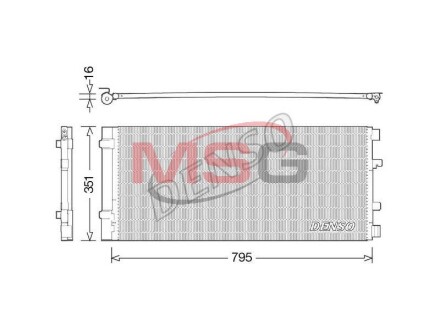 Радиатор кондиционера DENSO DCN23037