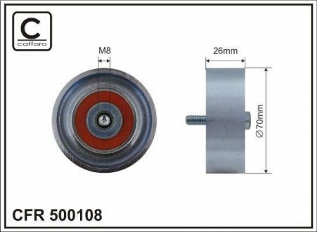 Deflection pulley CAFFARO 500108 (фото 1)