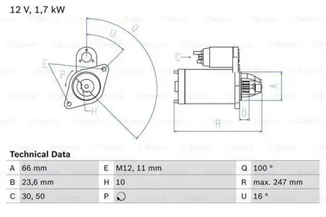 Товар BOSCH 0986024030