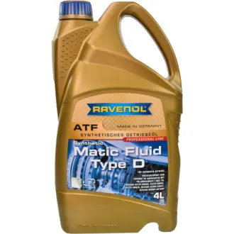 Трансмиссионное масло ATF Matic Fluid Type D синтетическое 4 л RAVENOL 1211121004