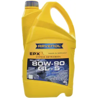Трансмиссионное масло EPX GL-5 80W-90 минеральное 4 л RAVENOL 1223205004