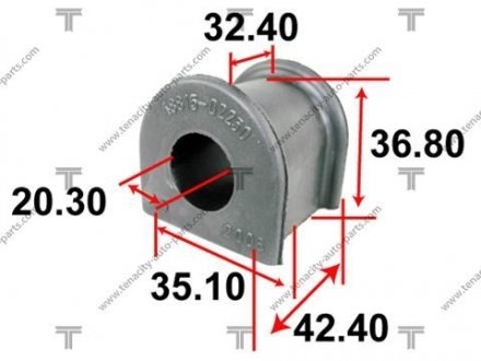 Втулка стабілізатора гумова TENACITY ASBTO1051 (фото 1)