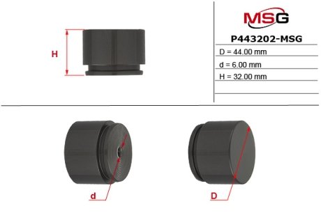 Поршень суппорта MERCEDES-BENZ CLS (C219) 05-10,E- MSG P443202MSG (фото 1)