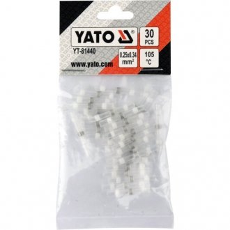 Набір термоусадок 30 шт прозорі YATO YT81440 (фото 1)