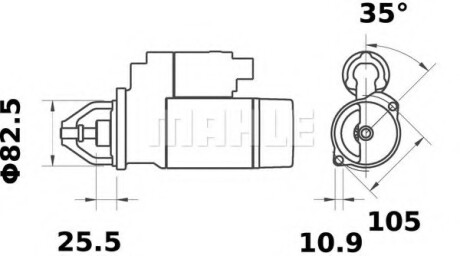 Стартер MAHLE MAHLE\KNECHT MS28