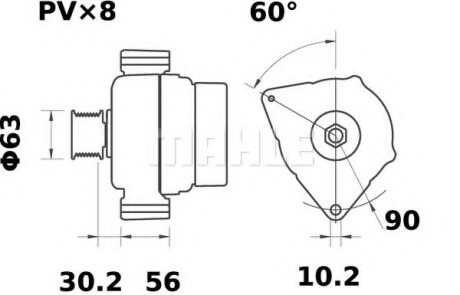 Генератор MAHLE MAHLE\KNECHT MG36 (фото 1)