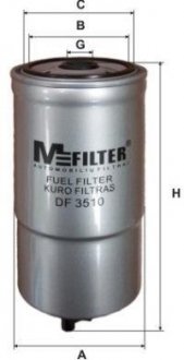 Фильтр топливный Daily 2.8JTD 99-/3.0JTD 07- MFILTER DF 3510 (фото 1)